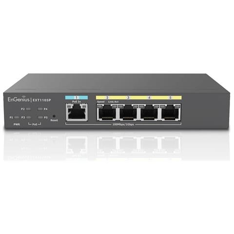 Ext1105p Switch Di Rete Gestito L2 Gigabit Ethernet (10/100/1000) Supporto Power Over Ethernet (poe) Nero - Foto 4