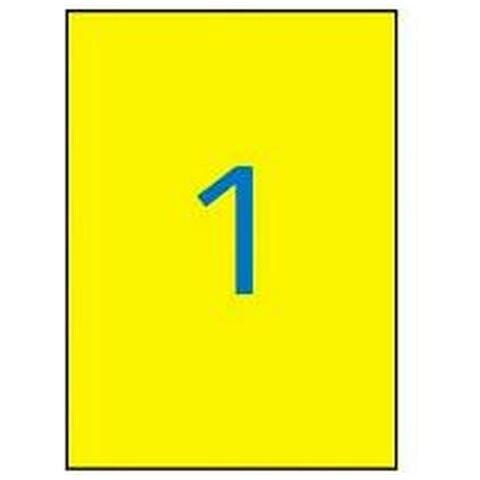Adesivi /etichette Apli Giallo A4 20 Foglie 210 X 297 Mm - Foto 2