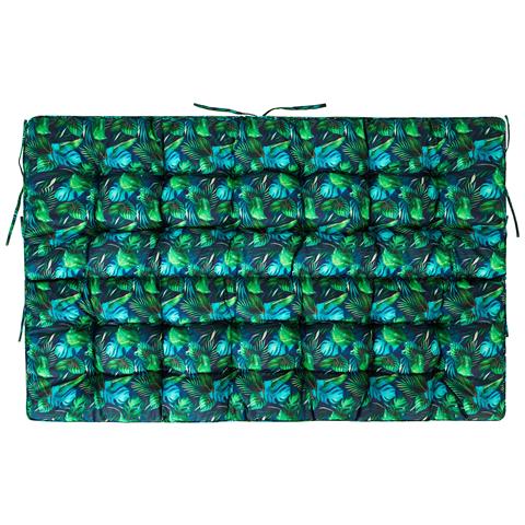 Cuscino Per Altalena Hollywood, Morbido Cuscino Per Seduta, Resistente Cuscino Per Altalena Da Giardino, Cuscino Adatto Per Roulotte, Cuscino Per Panca Con Schienale. Larghezza 180 Cm - Foglia Blu - Foto 2