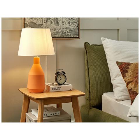 Lampada Da Tavolo Lambre Ceramica Arancione - Foto 1