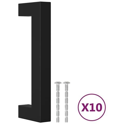 Maniglie per Mobili 10pz Nere 96mm in Acciaio Inox - Foto 2