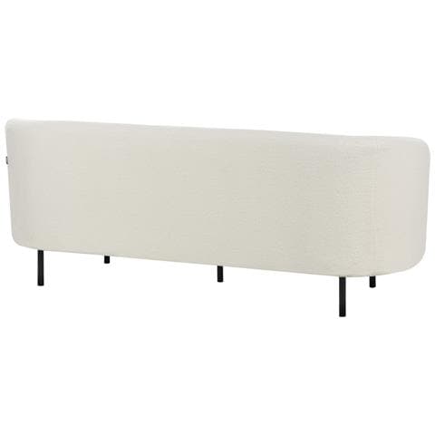 Divano 3 Posti Loen Bouclé Bianco - Foto 2