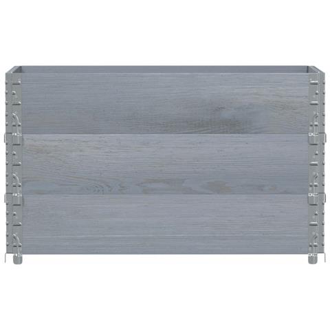 Fioriera Da Giardino Grigia 40x40x78 Cm Legno Massello Di Pino - Foto 3