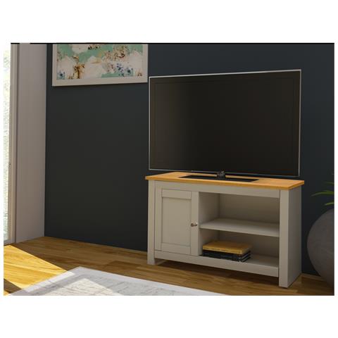 Emerald Porta Tv Ad 1 Anta In Mdf Rovere E Panna - Foto 4
