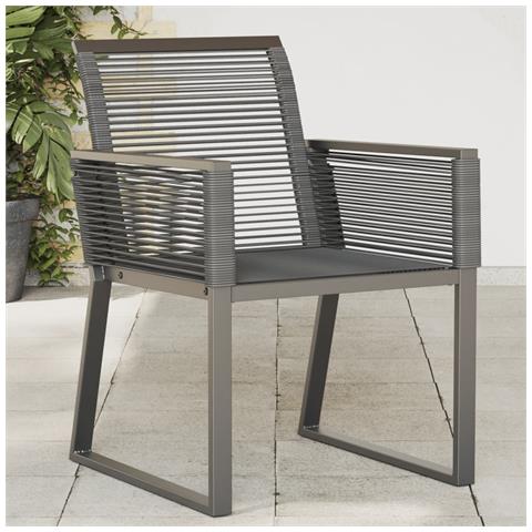 Sedie Da Giardino Set 2 Pz Polyrattan Nero - Foto 1