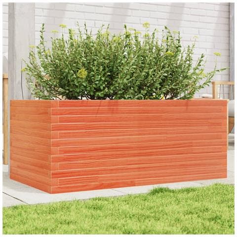 Fioriera Giardino Marrone Cera 110x60x46 Cm Legno Massello Pino - Foto 1
