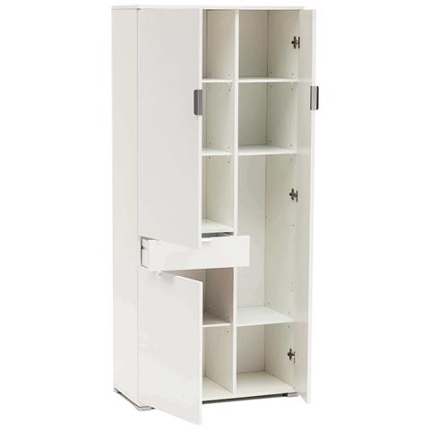 Armadio A 3 Ante Con Cassetto Centrale In Nobilitato Bilaminato Linea Classic - White - Foto 2