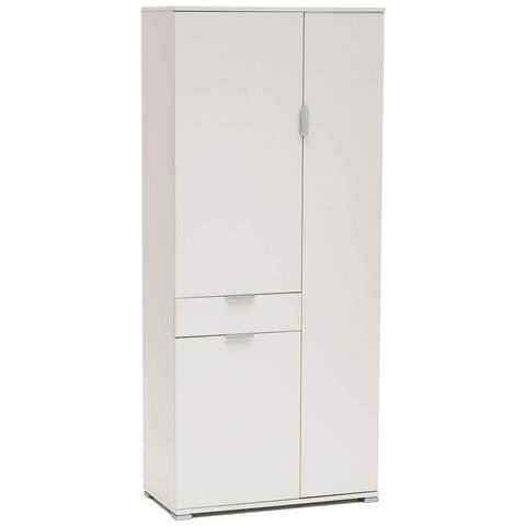 Armadio A 3 Ante Con Cassetto Centrale In Nobilitato Bilaminato Linea Classic - White - Foto 1
