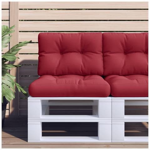 Cuscino Per Pallet Rosso Vino 50x40x12 Cm In Tessuto - Foto 1