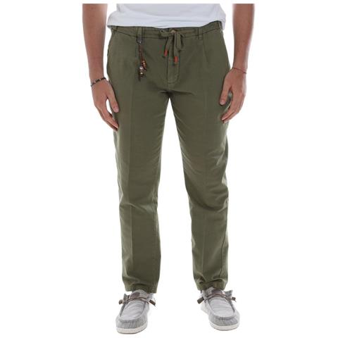 Jeans E Pantaloni In Cotone Verde - W33 - Foto 3