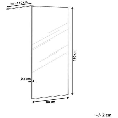 Parete Doccia Waspam 80 X 190 Cm Argento - Foto 4