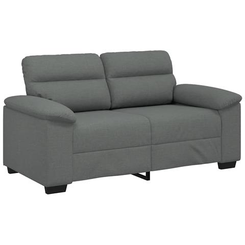 Divano a 2 Posti Grigio Scuro 120 cm in Tessuto - Foto 1