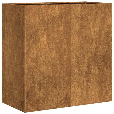 Fioriera Arrugginita 80x40x80 Cm In Acciaio Corten - Foto 2