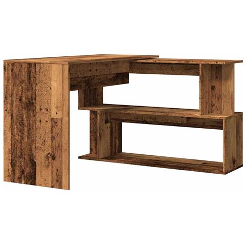 Scrivania Ad Angolo Legno Vecchio 200,5x50x76 Cm Truciolato - Foto 2