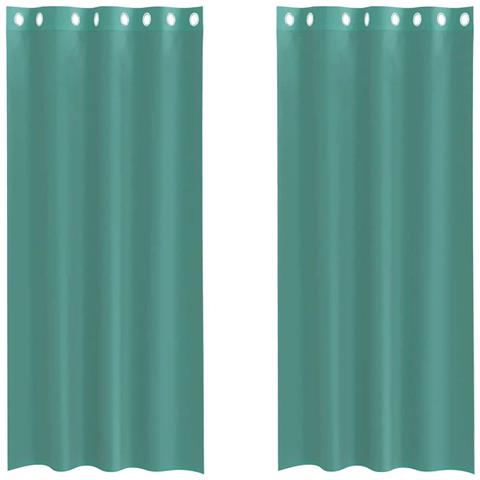 Tende In Voile Con Occhielli 2 Pz Turchese - Foto 2