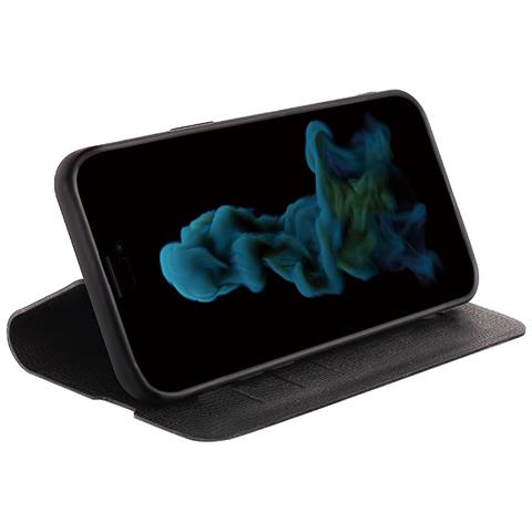 Premium Wallet custodia per cellulare 17 cm (6.7") Custodia a borsellino Nero - Foto 5