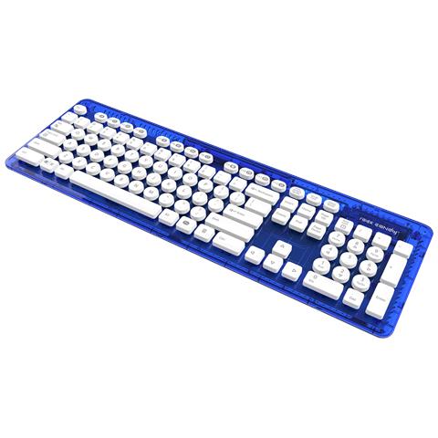 Tastiera Wireless 904-005-EU-BL-D1  per PC/server (Layout QWERTY) Colore Blu. Trasparente - Foto 1