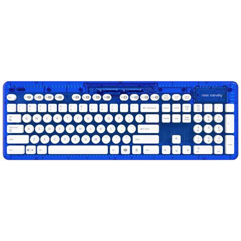 Tastiera Wireless 904-005-EU-BL-D1  per PC/server (Layout QWERTY) Colore Blu. Trasparente - Foto 2
