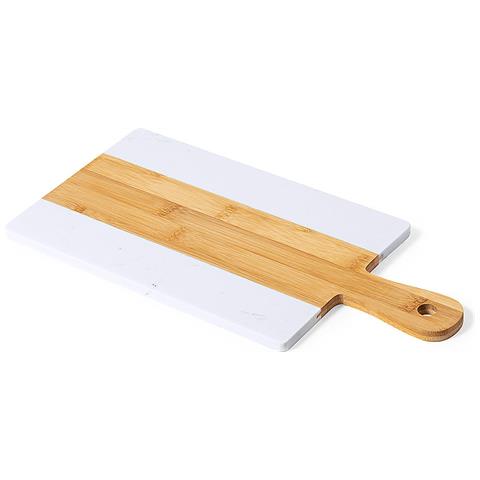 Tagliere In Marmo E Bambù Nature 38 Cm. 18x38x1cm. Colore Del Legno - Foto 1