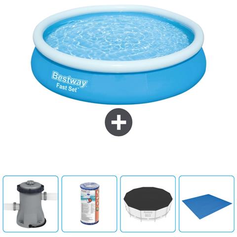 Piscina Fuori Terra - In Giro - 366x76 Cm - Blu - Include Accessori Coordinati Cb52 - Foto 1