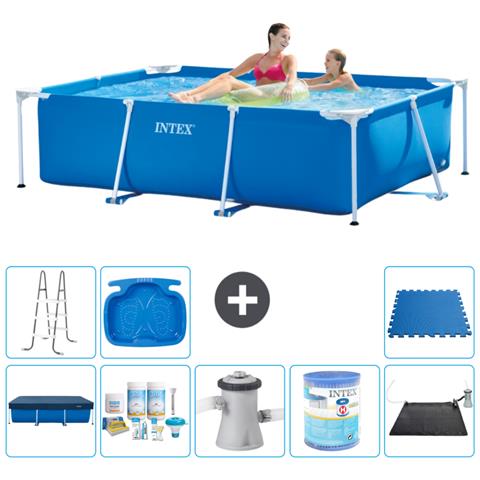 Piscina Fuori Terra - Rettangolo - 220x150x60 Cm - Blu - Include Accessori Coordinati A35 - Foto 1