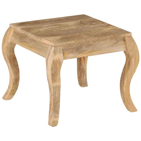 Tavolino Da Salotto In Legno Massello Di Mango 45x45x40cm - Foto 8