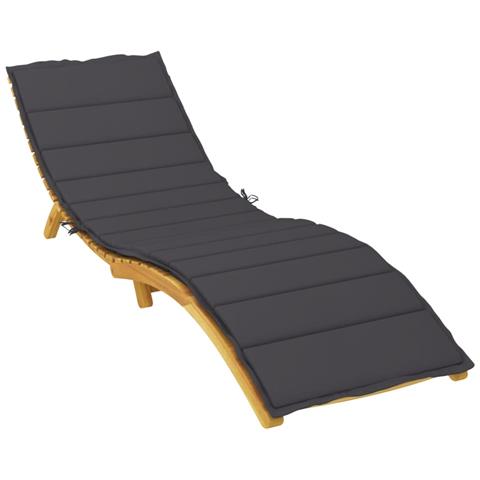 Cuscino Per Lettino Nero 200x60x3 Cm In Tessuto Oxford - Foto 2