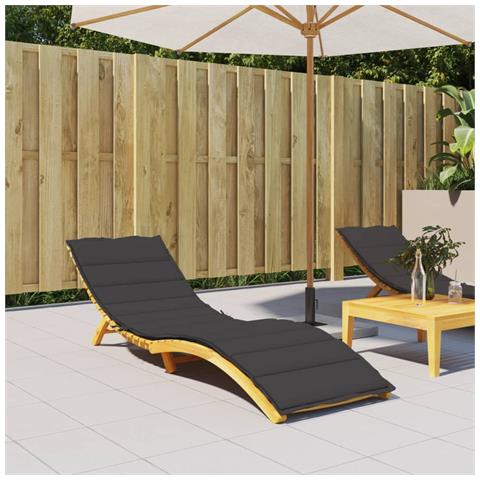 Cuscino Per Lettino Nero 200x60x3 Cm In Tessuto Oxford - Foto 8