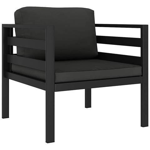 Divano Singolo Con Cuscini In Alluminio Antracite - Foto 2