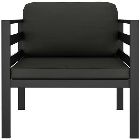 Divano Singolo Con Cuscini In Alluminio Antracite - Foto 1