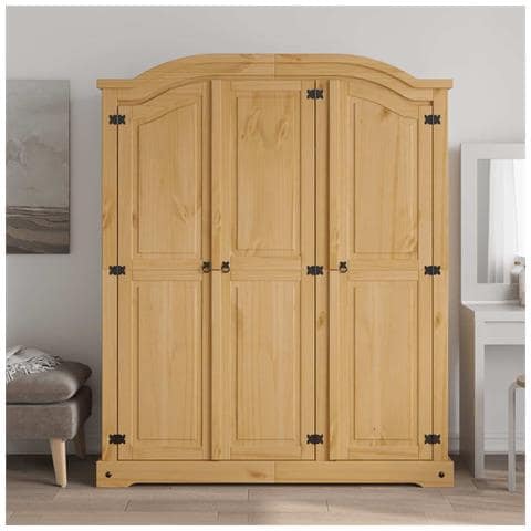 - Armadio In Legno Di Pino Messicano Corona Range 3 Ante - Foto 2