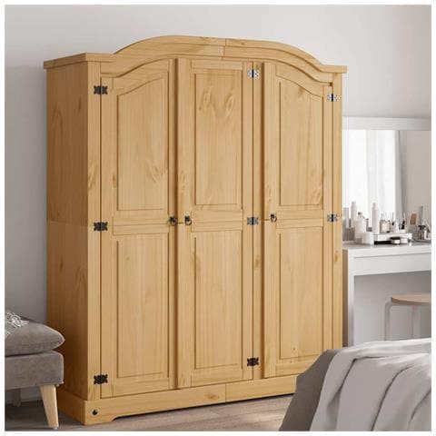 - Armadio In Legno Di Pino Messicano Corona Range 3 Ante - Foto 8