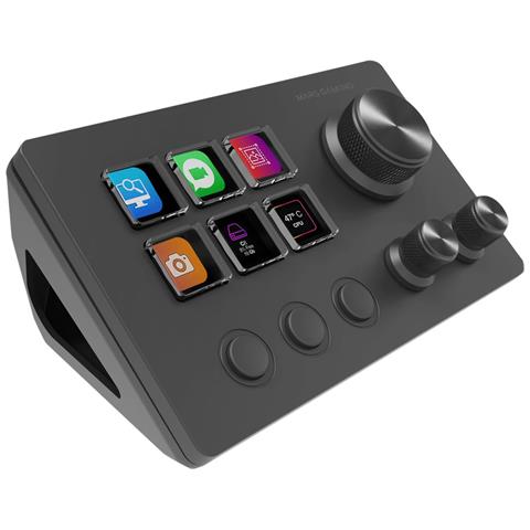 Marsgaming Msd-two, Control Deck Compatto, 6 Tasti Lcd Personalizzabili + 3 Pulsanti, 3 Manopole Multifunzionali, Control Deck Slim Ergonomico, Software Di Controllo E Plug-in, Windows E Macos, Nero - Foto 1
