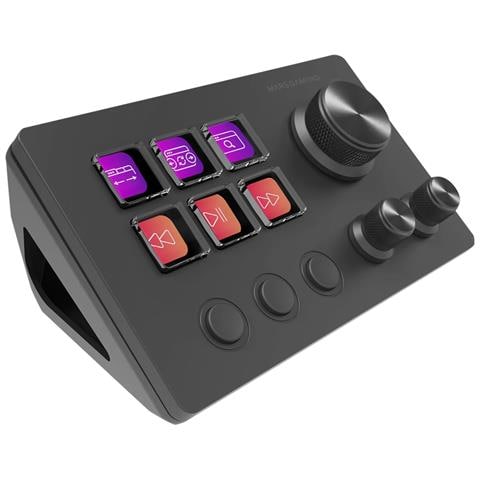 Marsgaming Msd-two, Control Deck Compatto, 6 Tasti Lcd Personalizzabili + 3 Pulsanti, 3 Manopole Multifunzionali, Control Deck Slim Ergonomico, Software Di Controllo E Plug-in, Windows E Macos, Nero - Foto 2