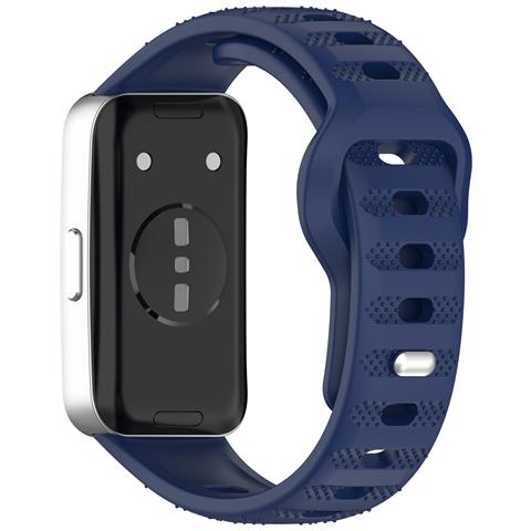 Cinturino In Silicone Per Huawei Band 10/9/8 - Texture A Pois Blue - Foto 1
