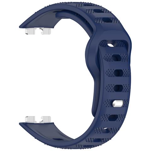 Cinturino In Silicone Per Huawei Band 10/9/8 - Texture A Pois Blue - Foto 4