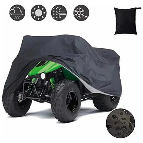 Copertura Protettiva Per Atv In Tessuto Oxford Nero 210d, Resistente A Pioggia, Sole, Neve E Vento Forte, Compatibile Con Veicoli Fuoristrada Modello 2 - Foto 1
