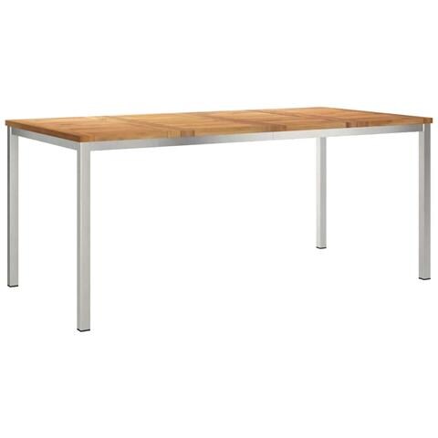 Tavolo da pranzo da esterno 180x90x75 cm in legno massello di teak - Foto 1