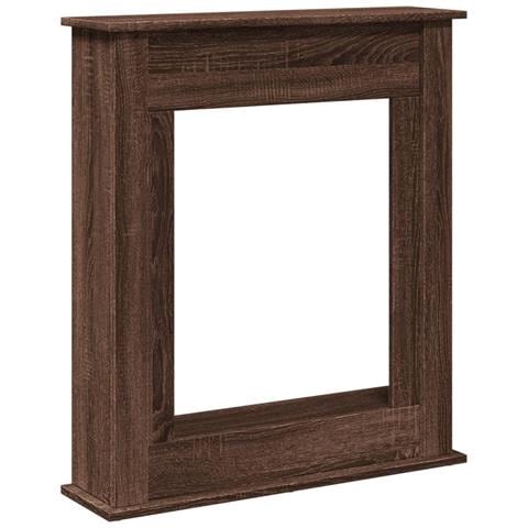 Cornice per Camino Rovere Marrone 75x20x87,5 cm in Truciolato - Foto 1