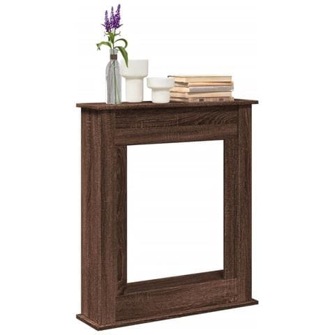 Cornice per Camino Rovere Marrone 75x20x87,5 cm in Truciolato - Foto 2