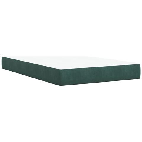Giroletto a Molle con Materasso Verde Scuro 120x190 cm Velluto - Foto 9
