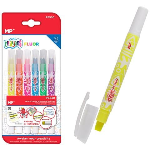 Set Di Marcatori In Cera Morbida Flouorescenti 6 Pz. - Foto 1