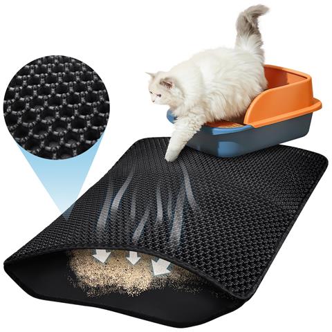 Tappetino Igienica Per Gatti A Doppio Strato Impermeabile Antiscivolo 60 × 45 Cm - Foto 1