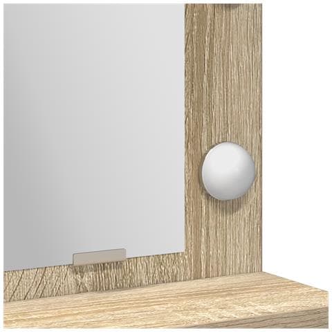 Toeletta vitaXL con luci LED Rovere Sonoma 50x41x135 cm - Foto 9