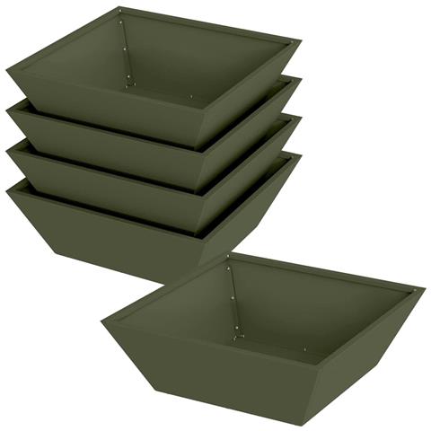 Vaso a Ciotola da Giardino 5 pcs Oliver verde 50 x 50 x 15 cm - Foto 1