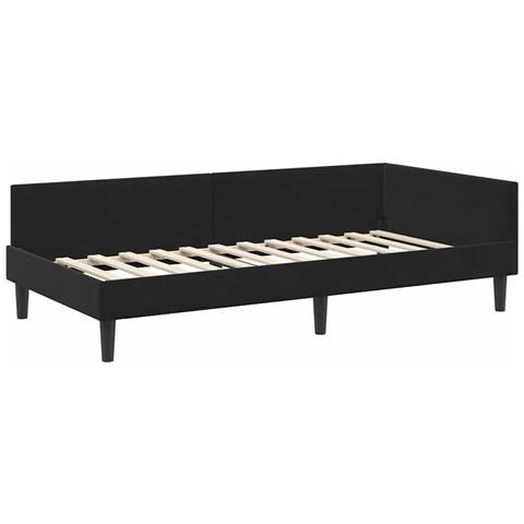 Struttura del letto ad angolo con testiera Nero 80 x 200 cm - Foto 1