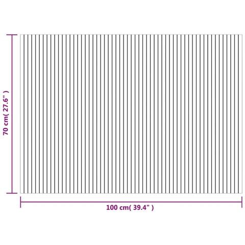 Tappeto Rettangolare Grigio 70x100 cm in Bambù - Foto 8