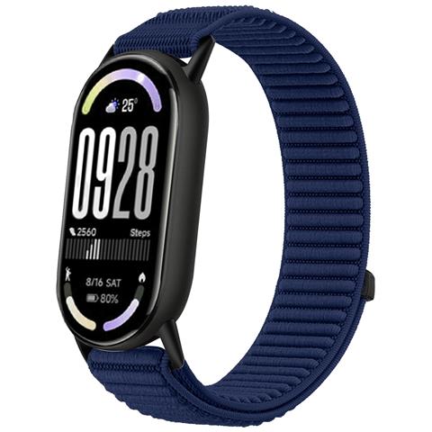 Cinturino In Nylon Con Motivo Montano Selvaggio Compatibile Con Xiaomi Mi Band Serie 10/9/8 Blue - Foto 1
