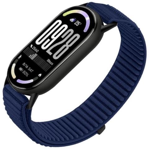 Cinturino In Nylon Con Motivo Montano Selvaggio Compatibile Con Xiaomi Mi Band Serie 10/9/8 Blue - Foto 3