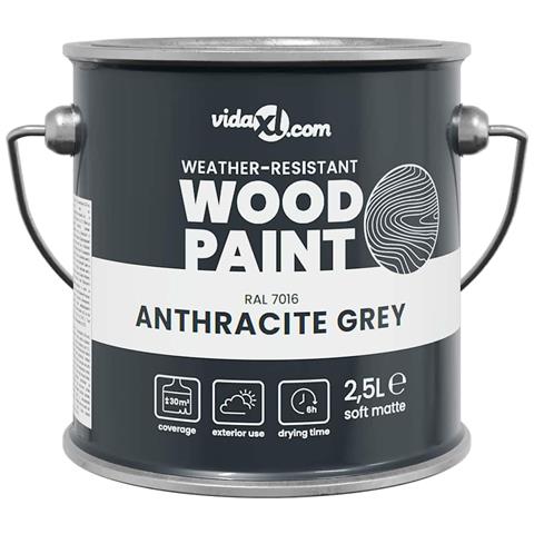 Vernice per legno Grigio Ferro 16.5 x 16.5 x 15.9 cm - Foto 1